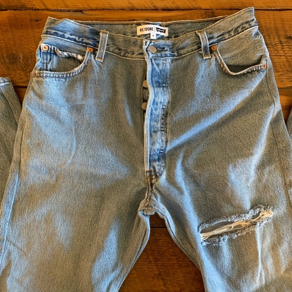 Re/done High Rise Ankle Crop Reconstructed Levi’s - Picture 5 of 12